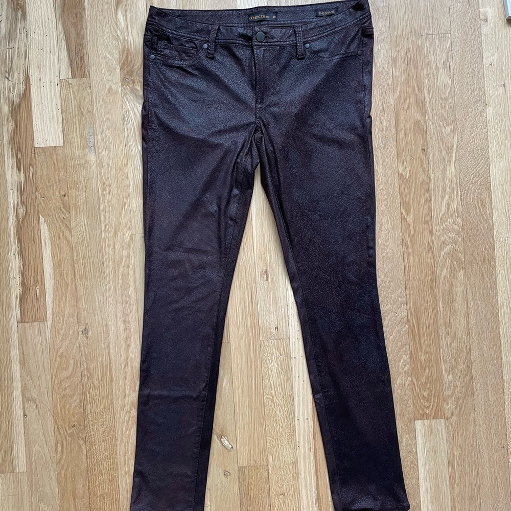 Genetic Denim Skinny Jeans Shane Brown Suede-like